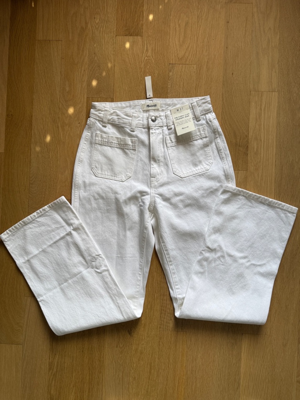 Madewell White Straight-Leg Women’s Jeans - Picture 2 of 5
